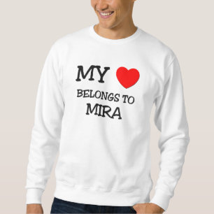 Min hjärta hör hemma till MIRA Lång Ärmad Tröja