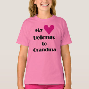 Min hjärta hör hemma till mormodern tee shirt