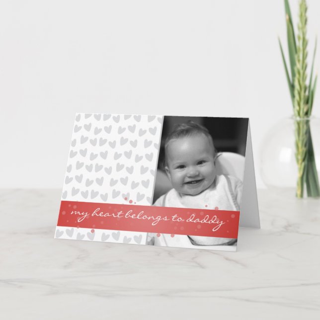 min hjärta hör hemma till pappahjärtor med det kort (Framsida)