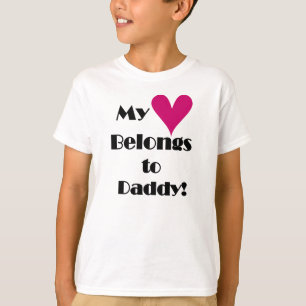 Min hjärta hör hemma till pappan t-shirt