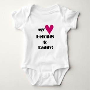Min hjärta hör hemma till pappan tee shirt