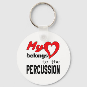 Min hjärta hör hemma till percussion.en nyckelring