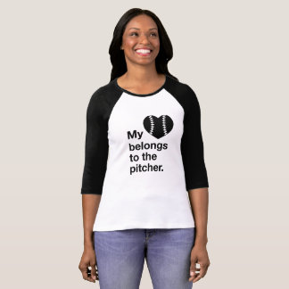Min hjärta hör hemma till pitcher.en tee shirt