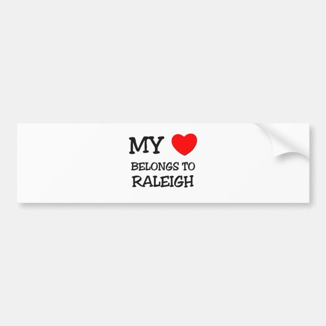 Min hjärta hör hemma till RALEIGH Bildekal (Framsidan)