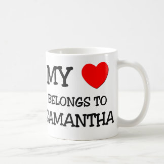 Min hjärta hör hemma till SAMANTHA Kaffemugg