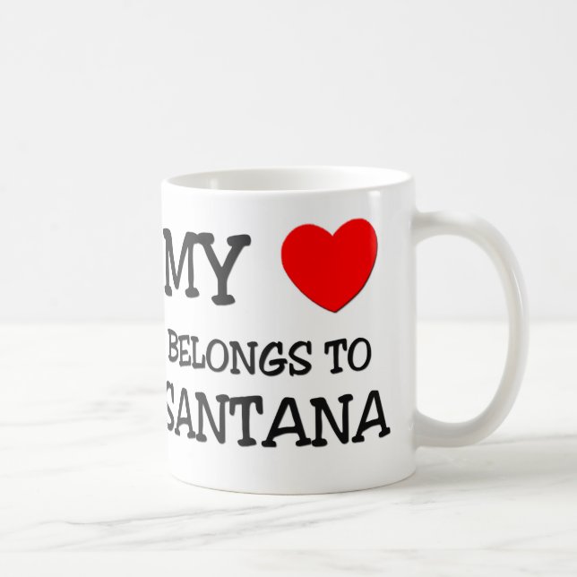 Min hjärta hör hemma till Santana Kaffemugg (Höger)