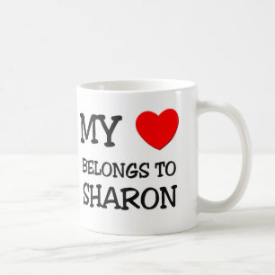 Min hjärta hör hemma till SHARON Kaffemugg