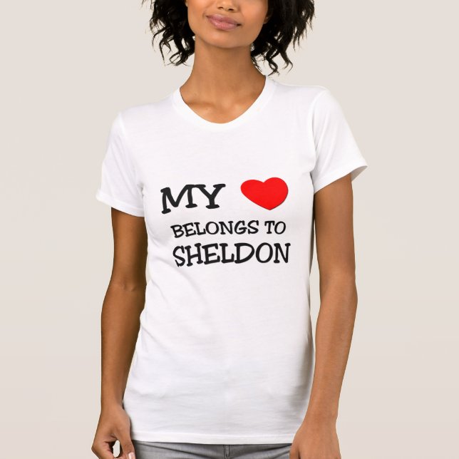Min hjärta hör hemma till Sheldon T-shirt (Framsida)
