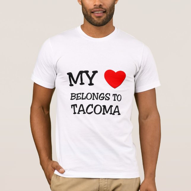 Min hjärta hör hemma till TACOMA Tee Shirt (Framsida)