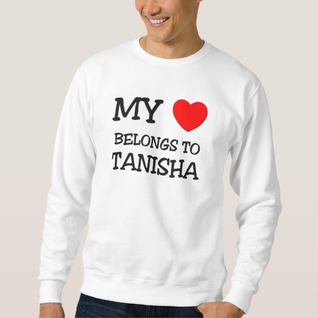 Min hjärta hör hemma till TANISHA Långärmad Tröja (Framsida)