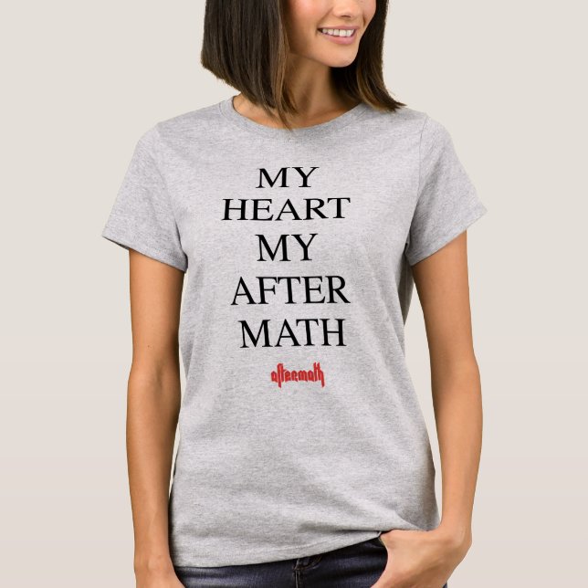 Min hjärta min efterdyningkvinnor t-shirt (Framsida)