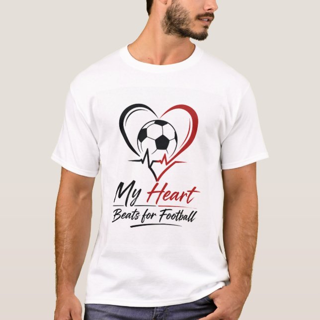 Min hjärta slår för fotboll T-shirt (Framsida)