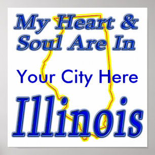 Min hjärta & Soul är i Illinois Poster