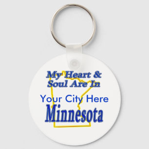 Min hjärta & Soul är i Minnesota Nyckelring