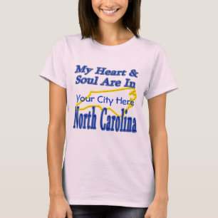 Min hjärta & Soul är i North Carolina T Shirt