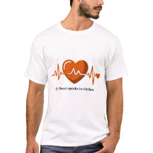 Min hjärta talar i rytm EKG hjärtslag T-shirt