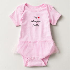 Min hjärta tillhör Daddy Tutu-bodysuit Creeper Tröja