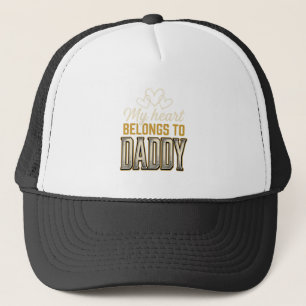 Min hjärta tillhör Daddy Vintage Typography T-shir Keps