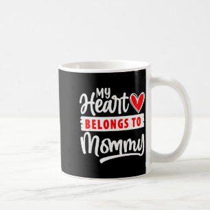 Min hjärta tillhör Mamma T-shirt Roligt Alla Hjärt Kaffemugg