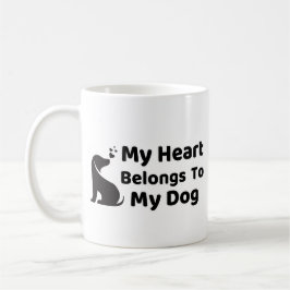 Min hjärta tillhör min hund-mugg kaffemugg