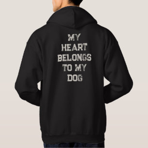 "Min hjärta tillhör min hund" Roligt presentgåva f Hoodie