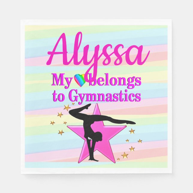 MIN HJÄRTA TILLHÖR TILL GYMNASTIK PAPPERSSERVETT (Framsidan)