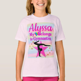 MIN HJÄRTA TILLHÖR TILL GYMNASTIK T SHIRT