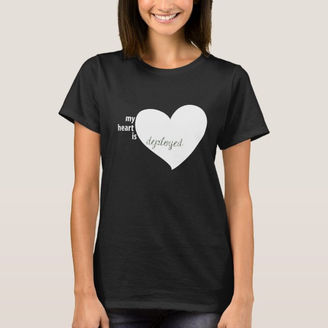 Min hjärta utplaceras tee shirt (Framsida)