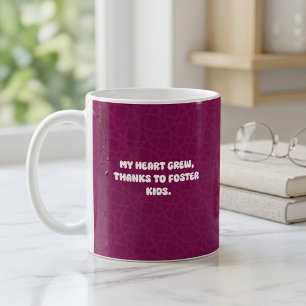 Min hjärta växte tack vare fosterbarn Design Kaffemugg