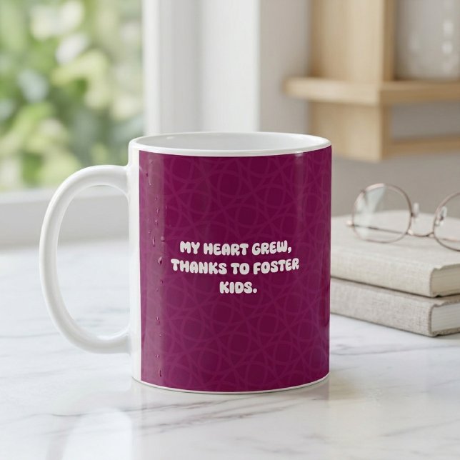 Min hjärta växte tack vare fosterbarn Design Kaffemugg (Skapare uppladdad)