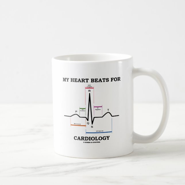 Min hjärtatakter för Cardiology (bihålarytm) Kaffemugg (Höger)