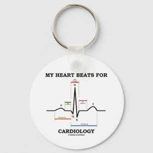 Min hjärtatakter för Cardiology (bihålarytm) Nyckelring