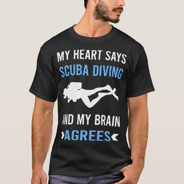 Min hjärtedocka Dyka Diver T Shirt (Framsida)