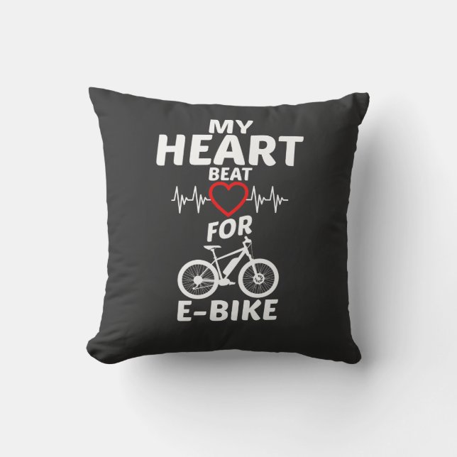 Min hjärtrytm för Ecykel E Bike T-Shirt Kudde (Framsida)