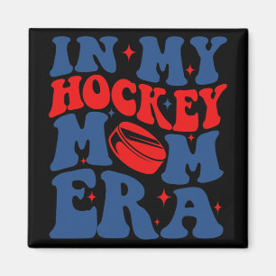 Min Hockey Mamma Era Groovy Ice Hockey Mamma Mamma Magnet