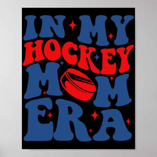 Min Hockey Mamma Era Groovy Ice Hockey Mamma Mamma Poster (Framsidan)