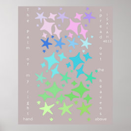 Min högra hands handflata spred ut himlarna poster