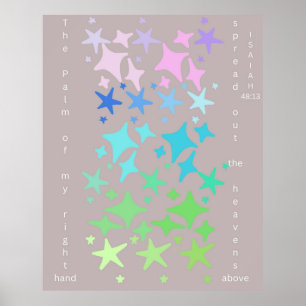 Min högra hands handflata spred ut himlarna poster