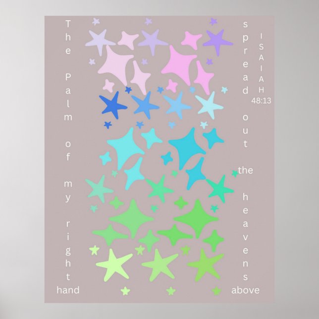 Min högra hands handflata spred ut himlarna  poster (Framsidan)