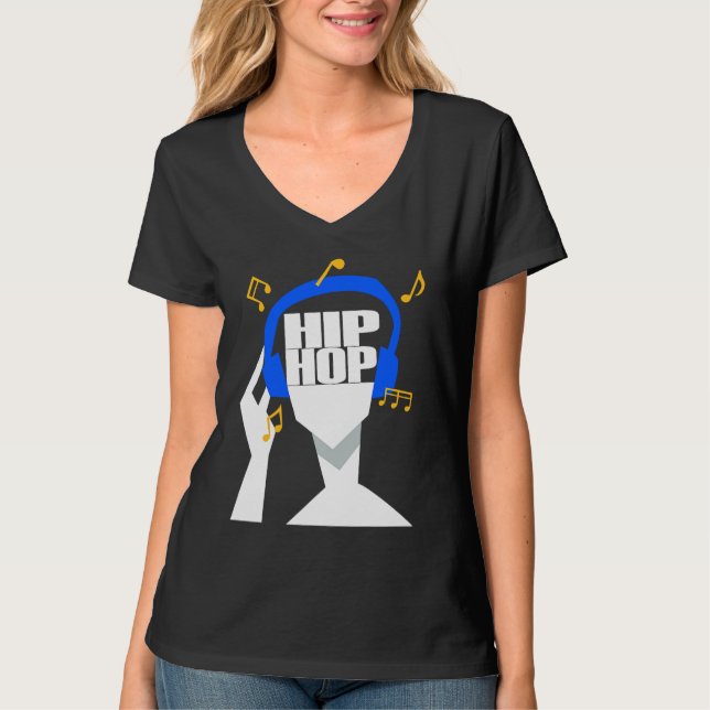 Min hörlurar spelar bara Hip Hop  1 T Shirt (Framsida)