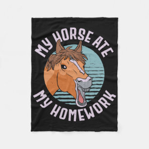 Min Horse Ate Min hemläxa Equestri Fleecefilt