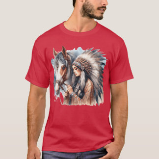 Min Horse Friend-tjej T Shirt