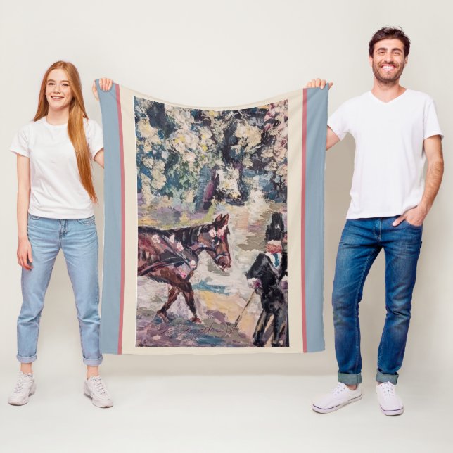 Min horsey renoir stil fleecefilt (På plats)