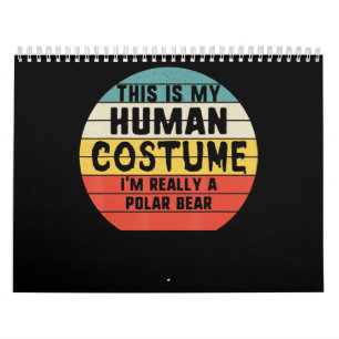 Min humana dräkt Im Verkligen A Polar Bear Hallowe Kalender
