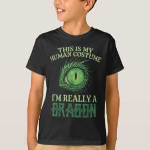Min humana dräkt Im Verkligen Dragon Halloween Man T Shirt