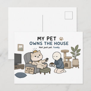 Min hund äger huset Roligt husdjur älskare meme Vykort