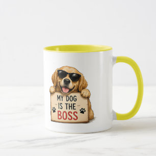 🐾 Min Hund Är Chefen Roligt Hundcitat 🐾 Mugg