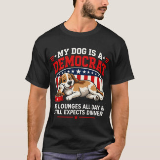 Min hund är en demokrat rolig hund politisk satir t shirt