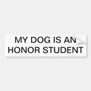Min hund är en hederstudent bildekal