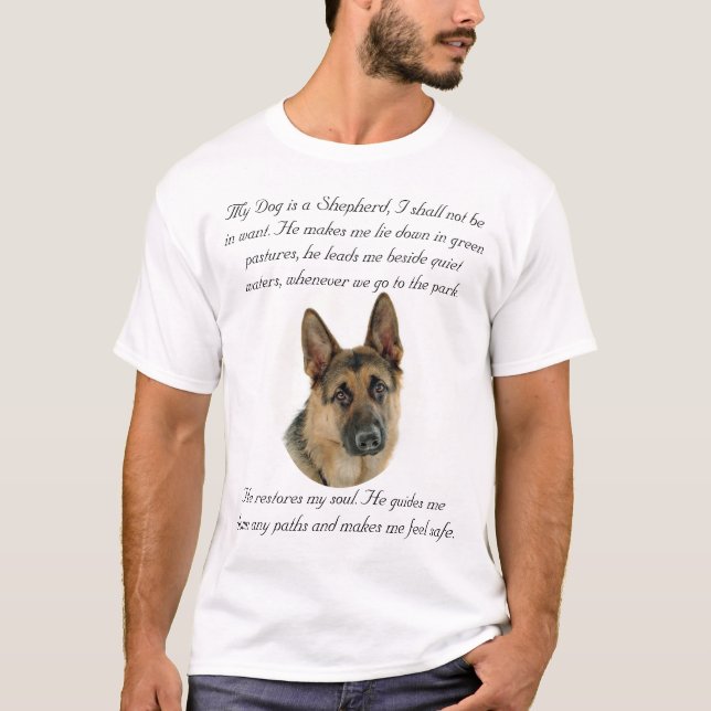 Min hund är en herde (bönen) t shirt (Framsida)